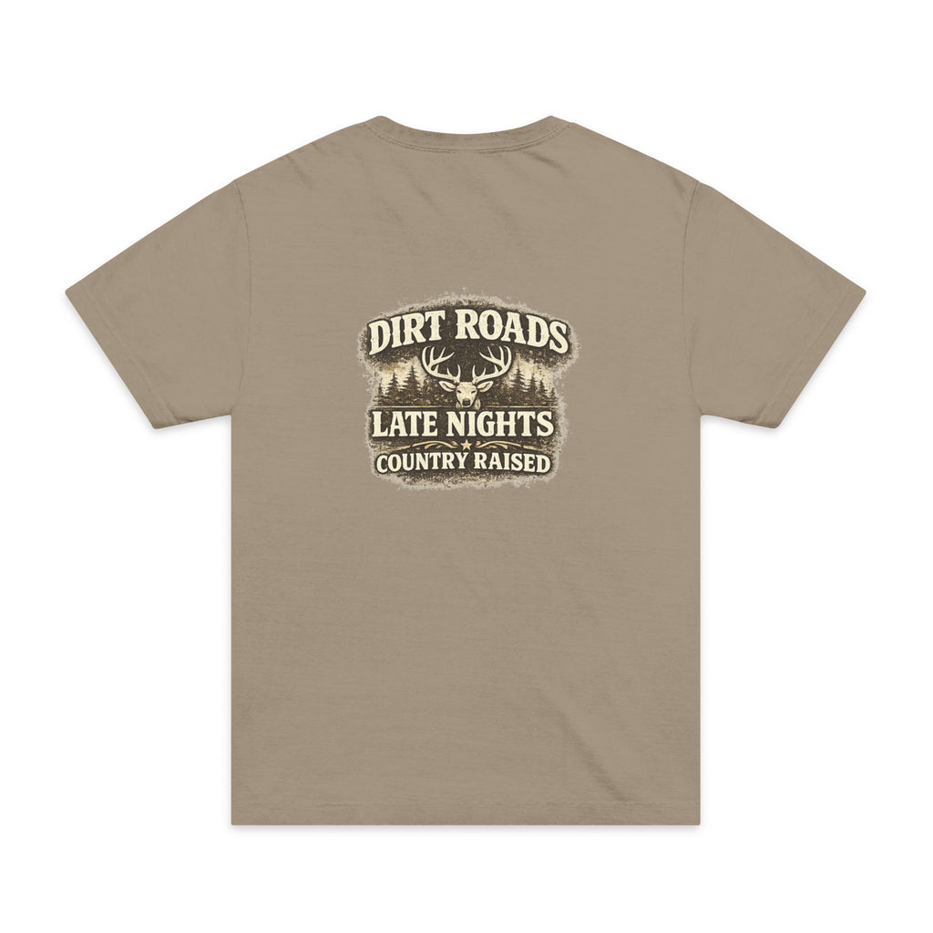 Country Raised 'Dirt Roads Late Nights' Garment-Dyed T-Shirt