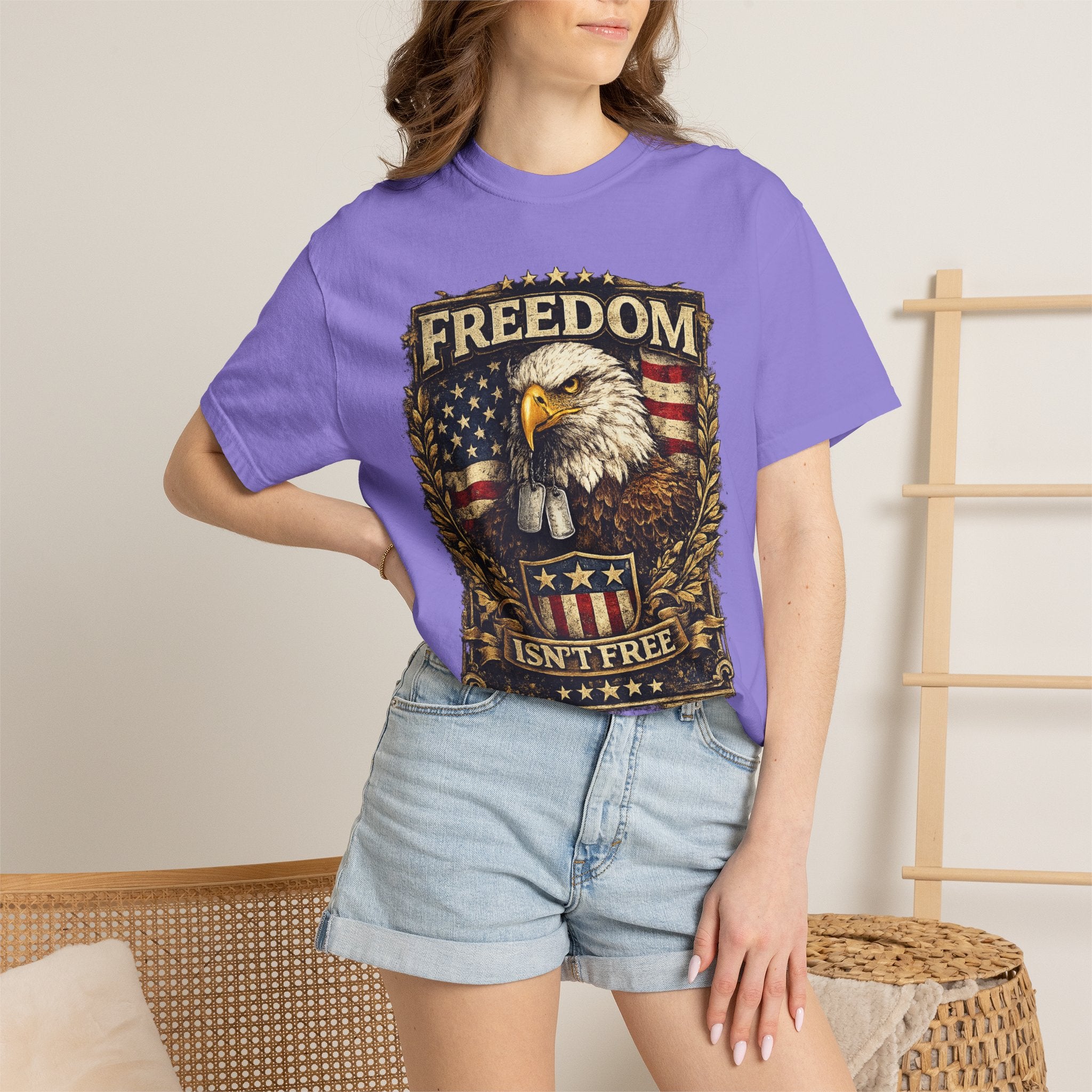 Freedom Isn't Free Eagle T-Shirt — Patriotic American Flag Tee