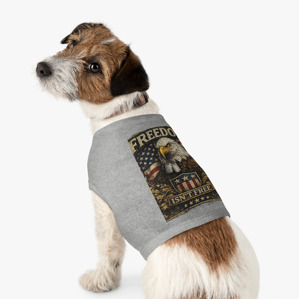 Patriotic Pet Tank Top — "Freedom Isn't Free" Eagle & American Flag