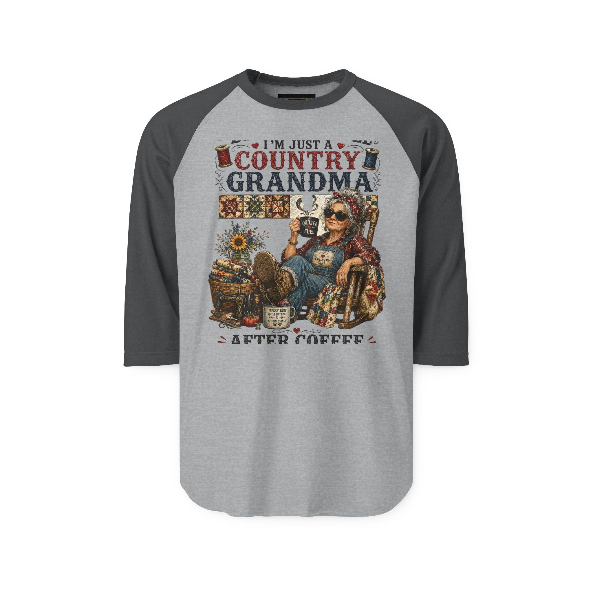 Country Girl Raglan Shirt – "Country" Graphic 3/4 Sleeve Baseball Tee