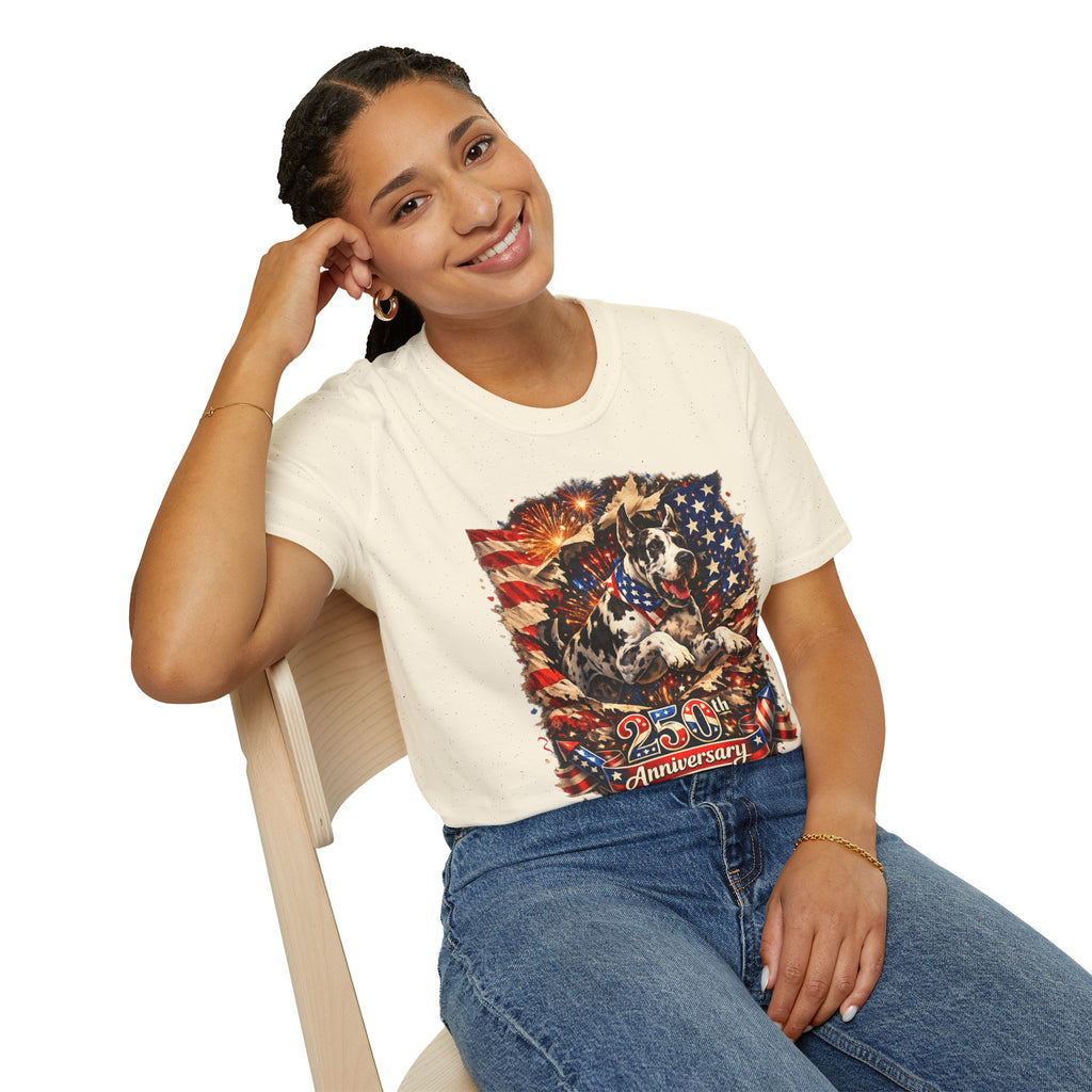Patriotic 250th Great Dane T-Shirt