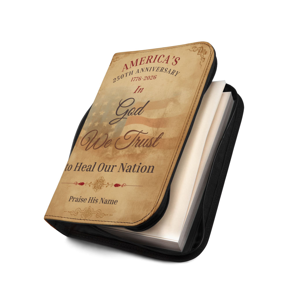 "In God We Trust" Patriotic Anniversary Zippered Bible Case