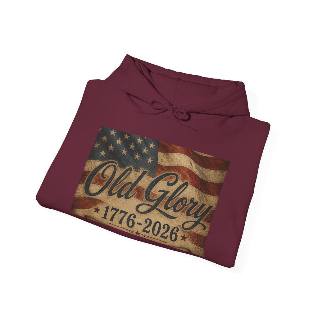 Patriotic Old Glory 1776-2026 Hoodie — American Flag Sweatshirt