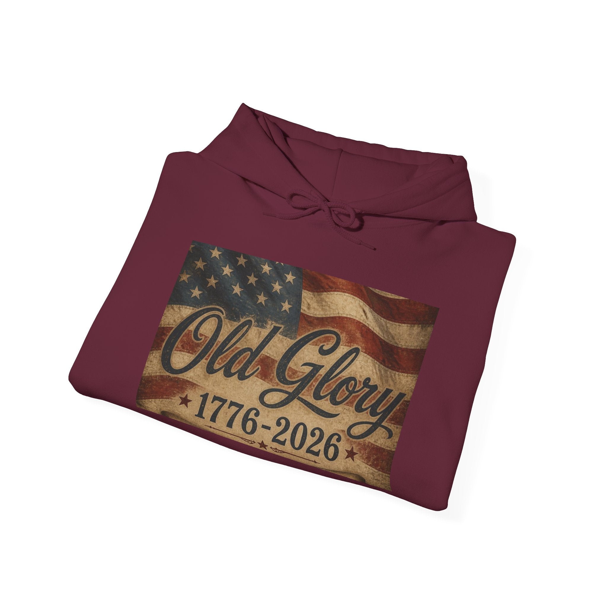 Patriotic Old Glory 1776-2026 Hoodie — American Flag Sweatshirt