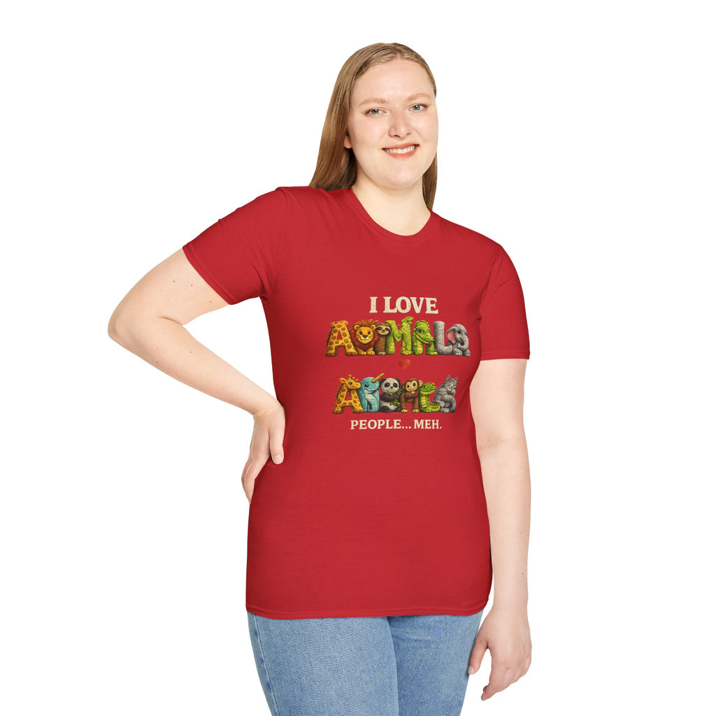 "I Love Animals" Cute Wildlife Graphic Tee