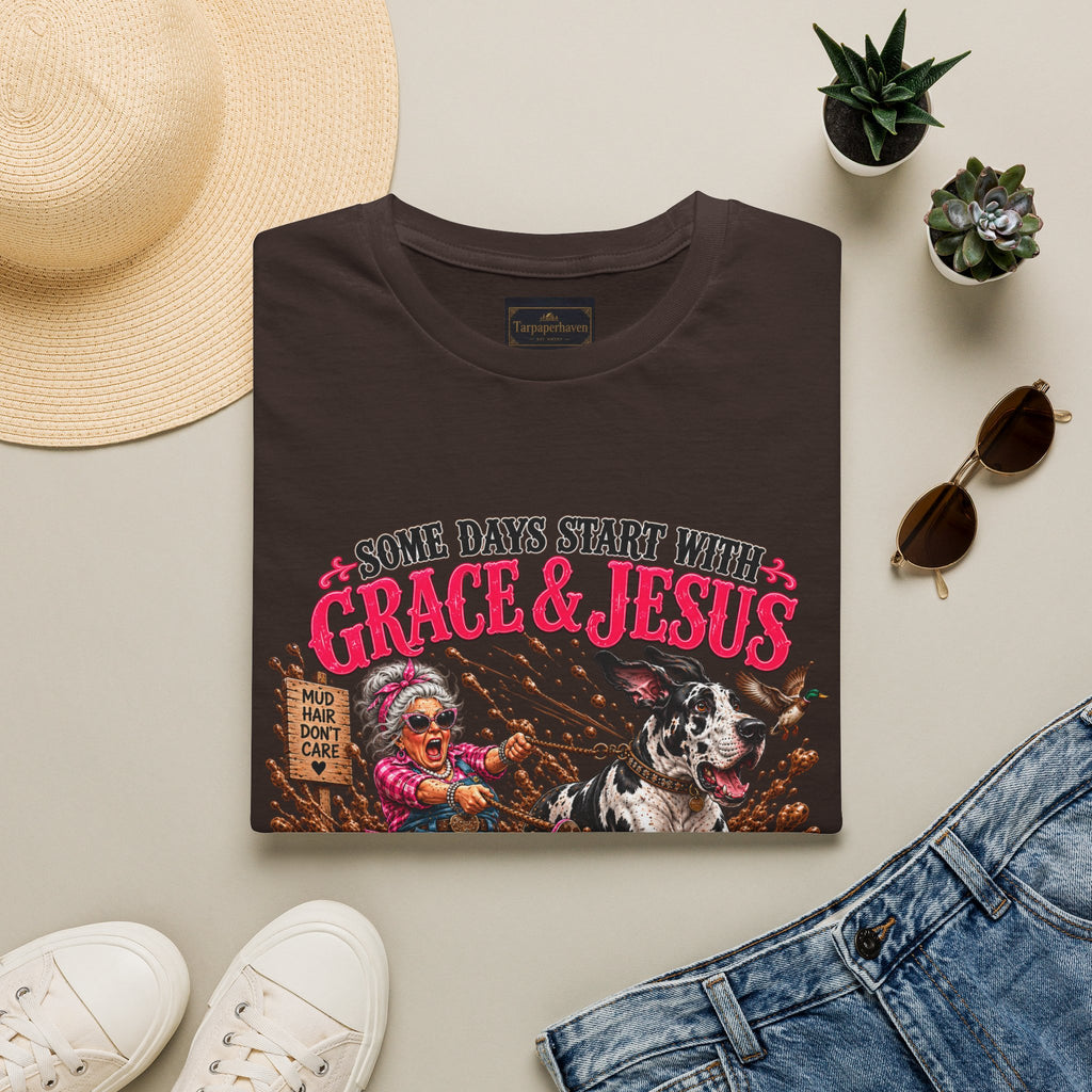 Great Dane Christian Mud Slide  Funny Graphic Tee