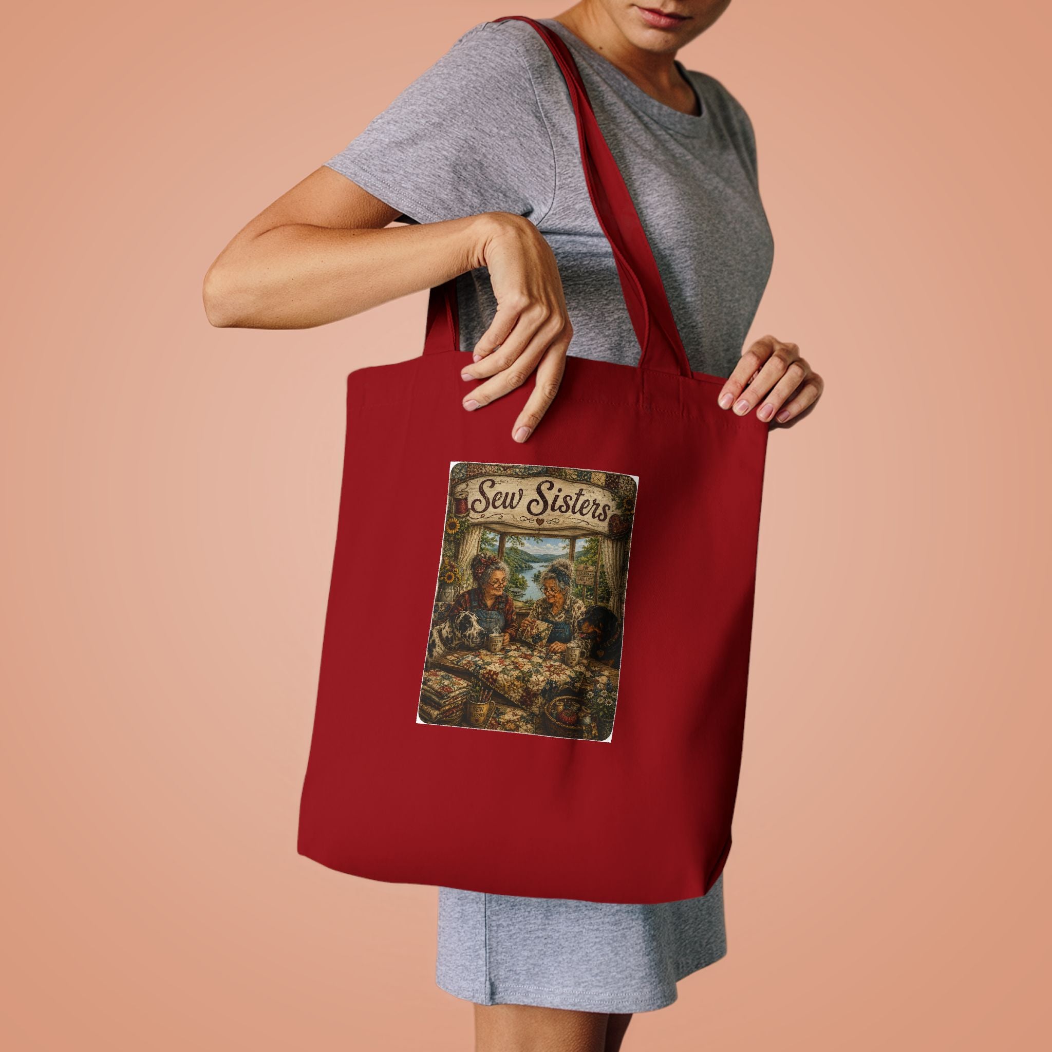Vintage “Sew Sisters” Ozark MO Design Tote bag