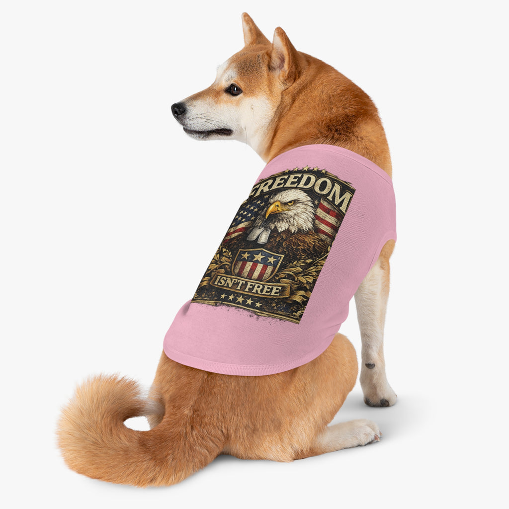 Patriotic Pet Tank Top — "Freedom Isn't Free" Eagle & American Flag