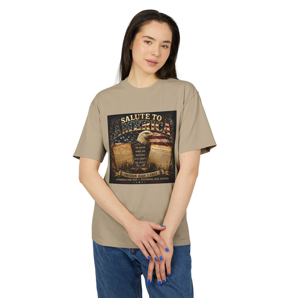 Salute to America T-Shirt — Patriotic Bald Eagle & Flag Memorial Tee