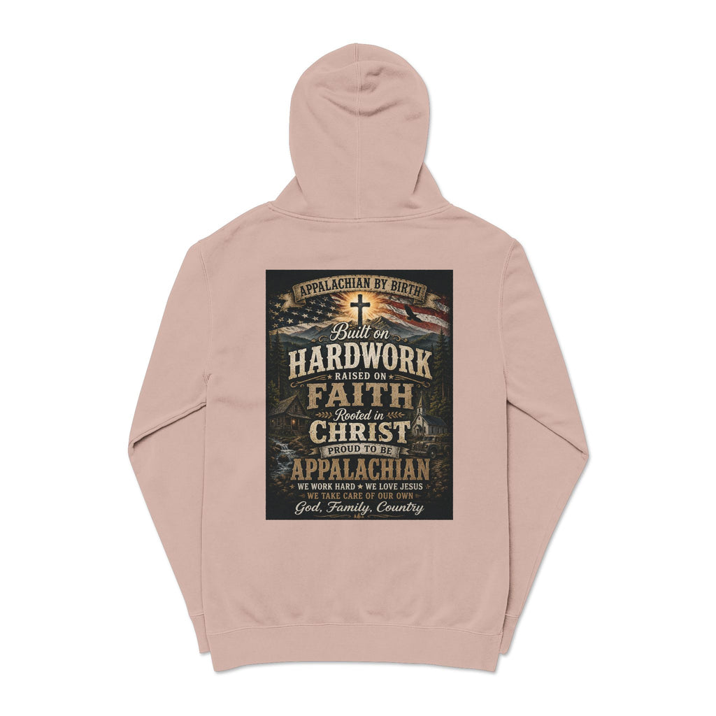 Appalachian Faith Hoodie — "Too Country to Care" Pigment-Dyed Pullover