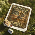 Patriotic Great Dane  Picnic Blanket – 1776–2026 American Flag Dog