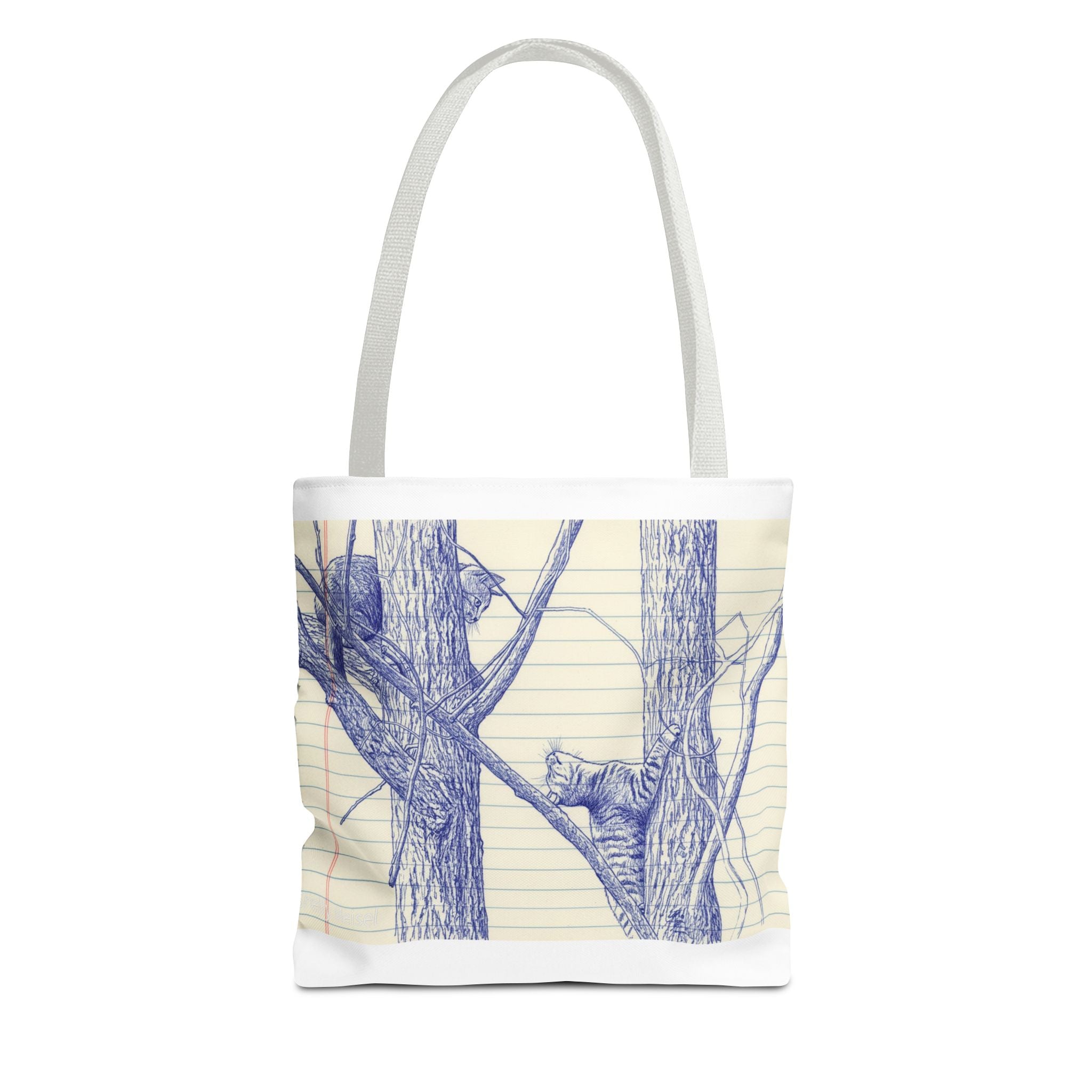Ballpoint Sketch Cat Tote