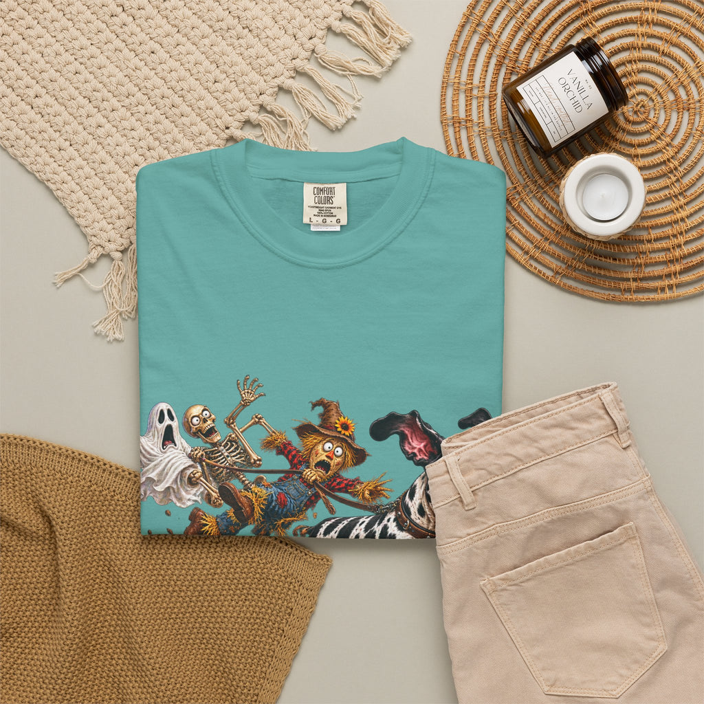 Halloween Great Dane T-Shirt — Cute Dog in Pumpkin Costume Graphic Tee