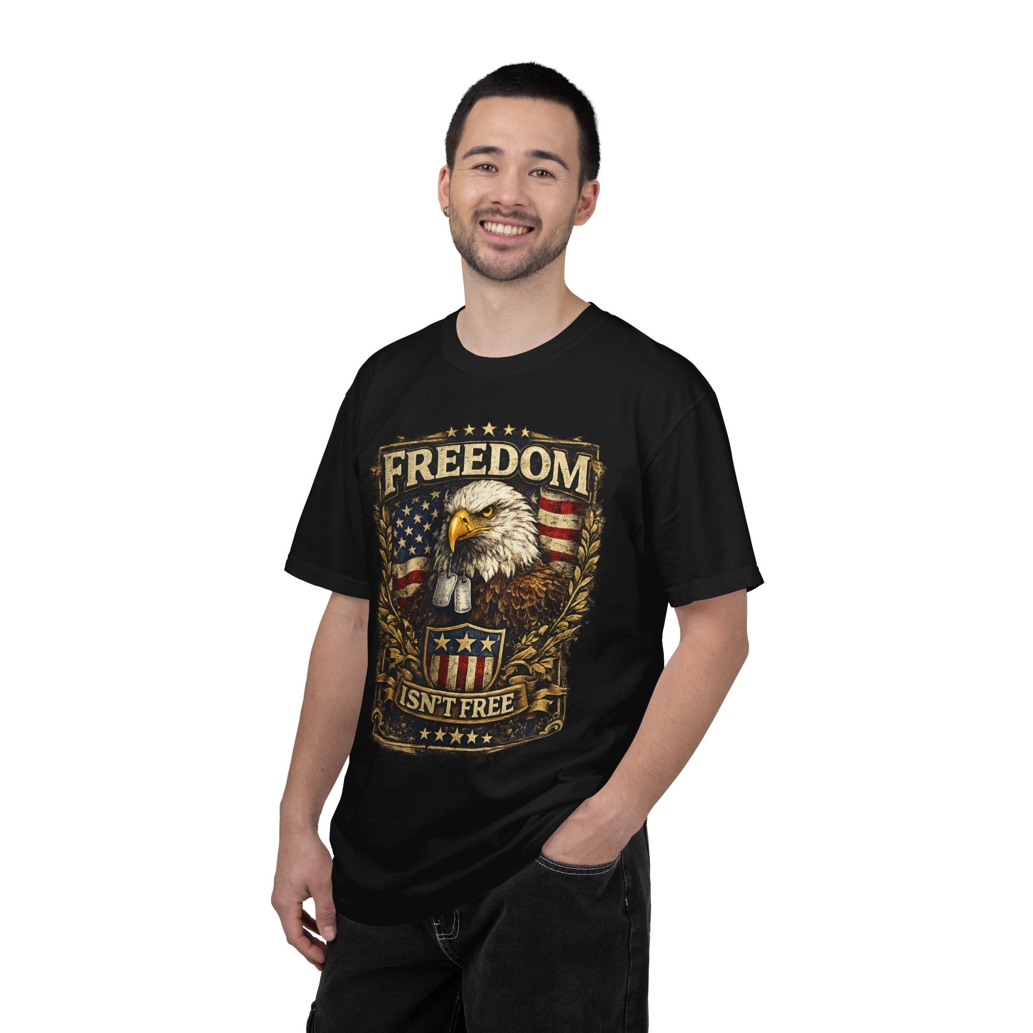 Freedom Isn't Free Eagle T-Shirt — Patriotic American Flag Tee
