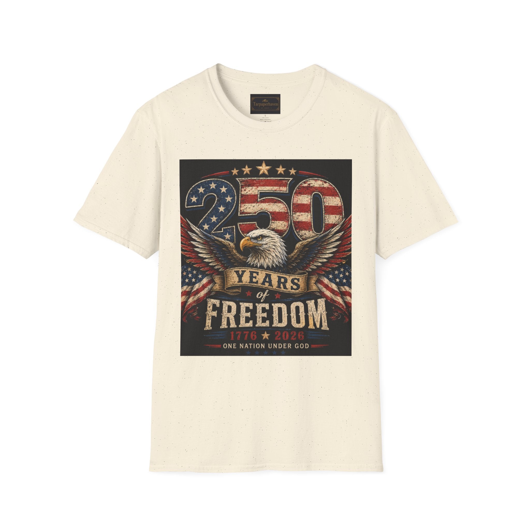 Patriotic 250 Years Freedom T-Shirt — American Flag Eagle Anniversary Tee
