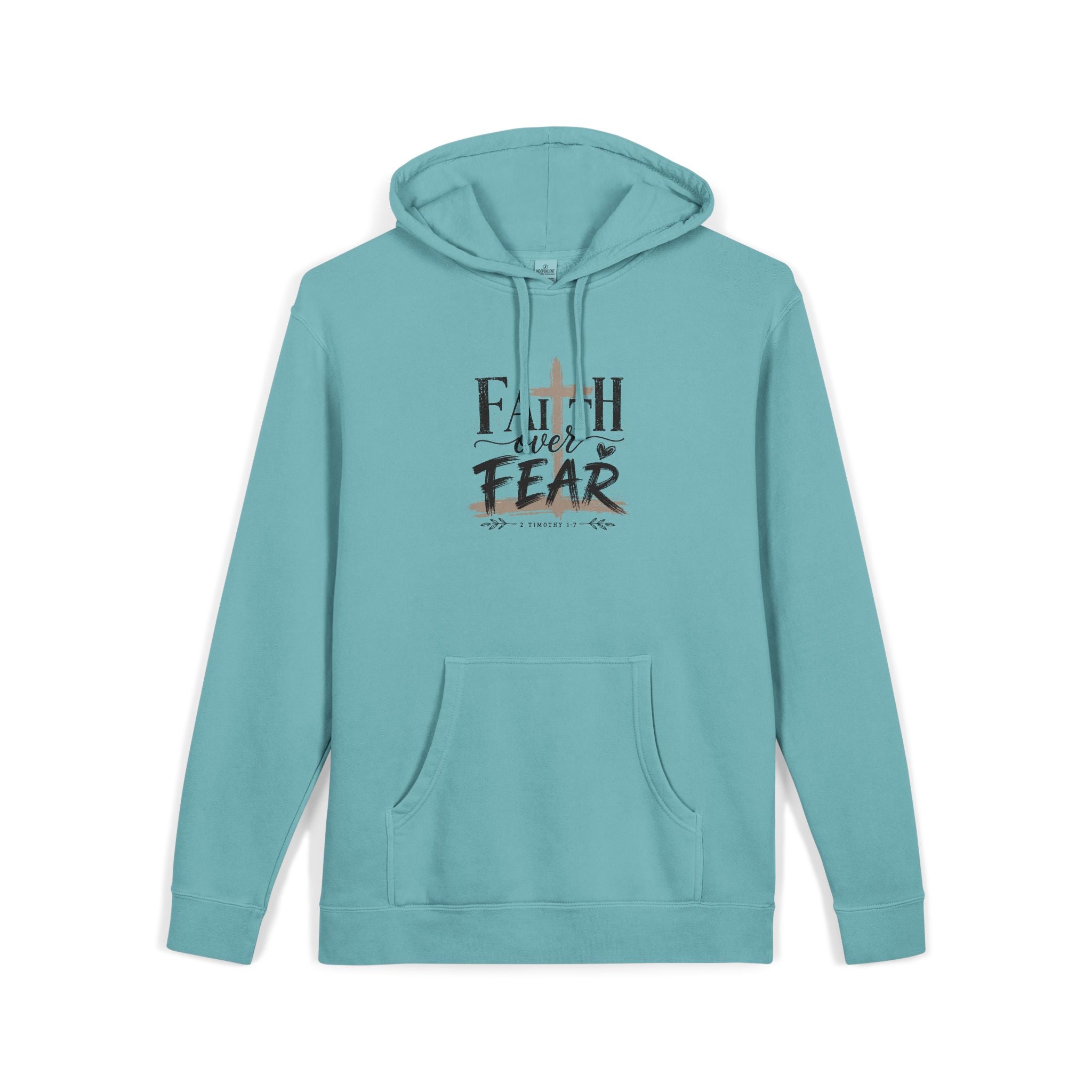 Faith Over Fear Hoodie — 'The Narrow Path Vintage Graphic Pigment-Dyed Hoodie
