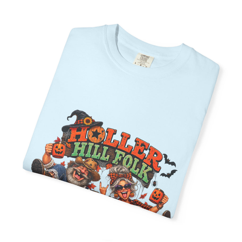 Halloween Holler Hill Folk T-Shirt — "Happy Halloween" Vintage Horror Design