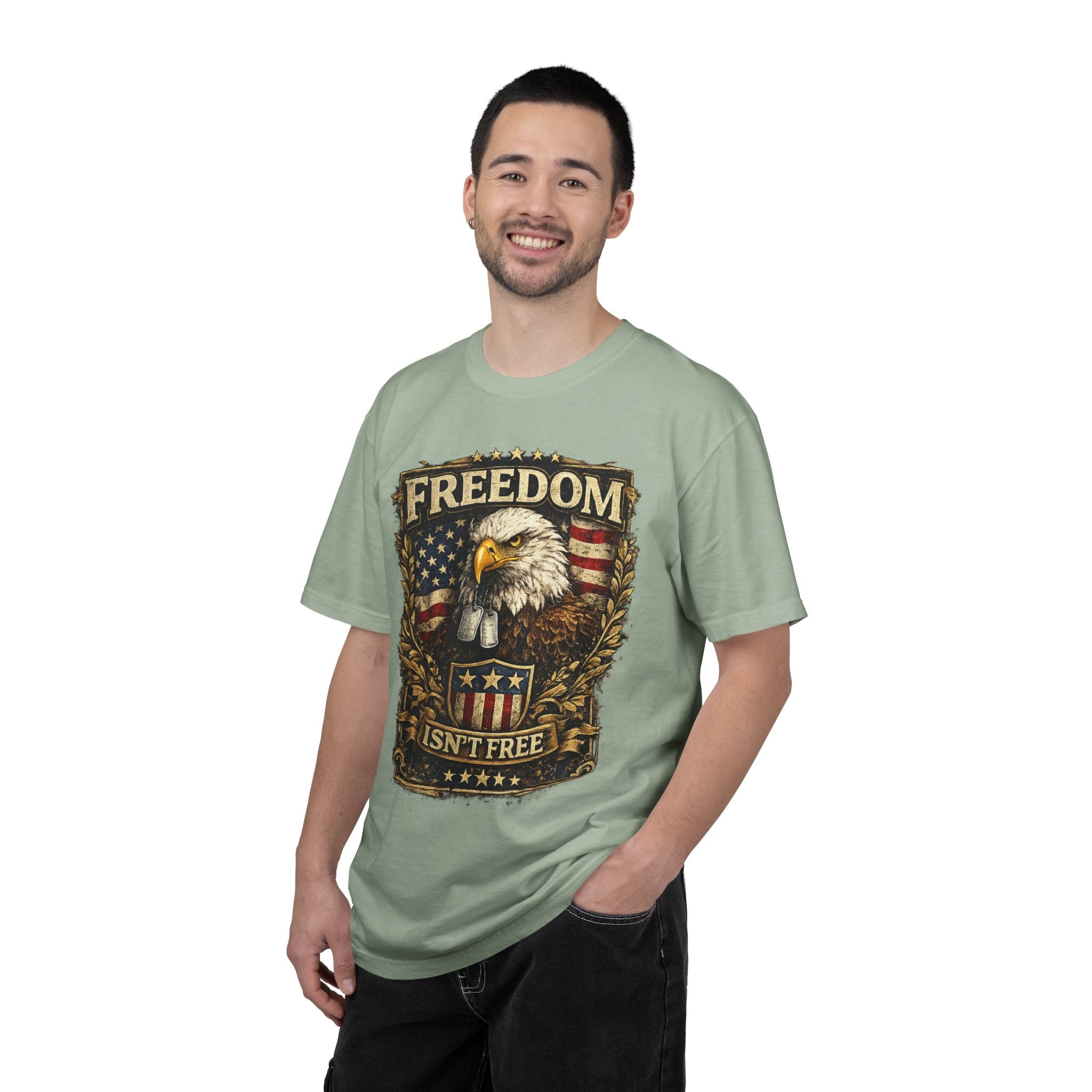 Freedom Isn't Free Eagle T-Shirt — Patriotic American Flag Tee