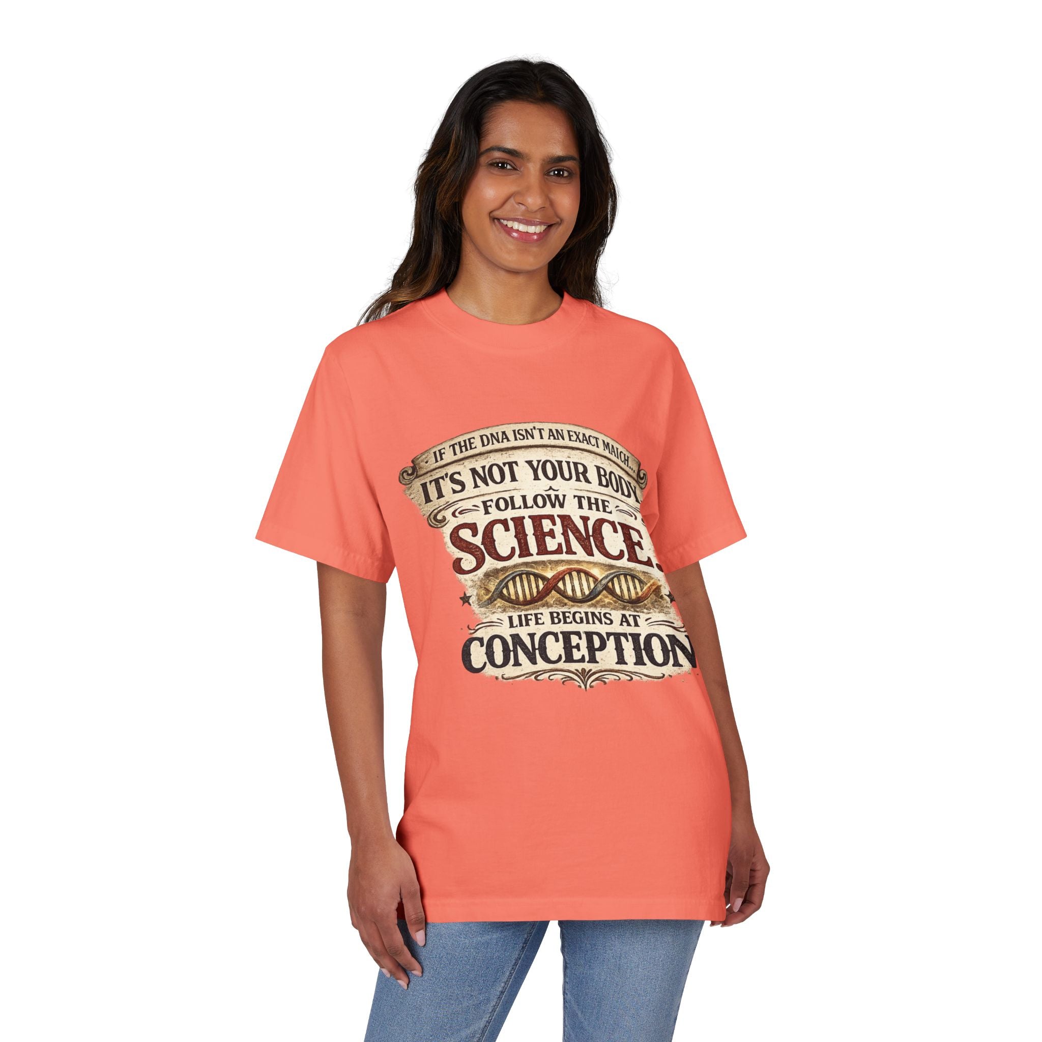Pro-Life Science T-Shirt — "Follow the Science: Life Begins at Conception"