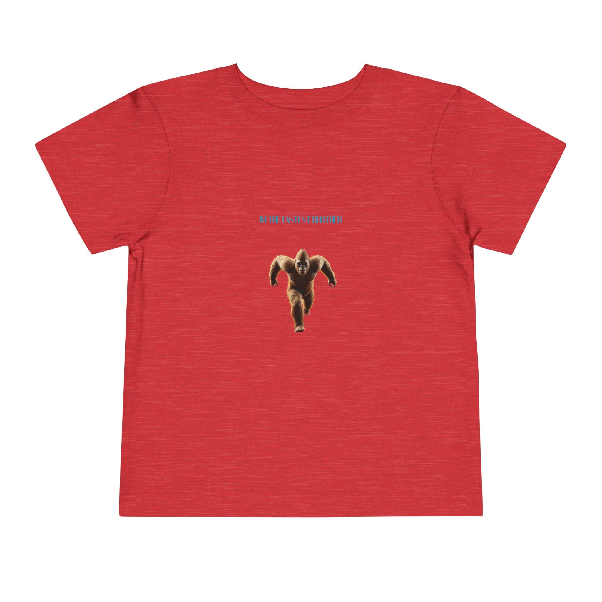 Toddler Tee with Running Sasquatch Print — Kids Shirt