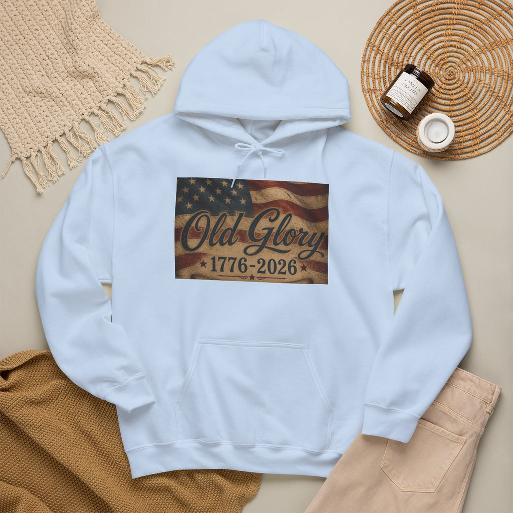 Patriotic Old Glory 1776-2026 Hoodie — American Flag Sweatshirt