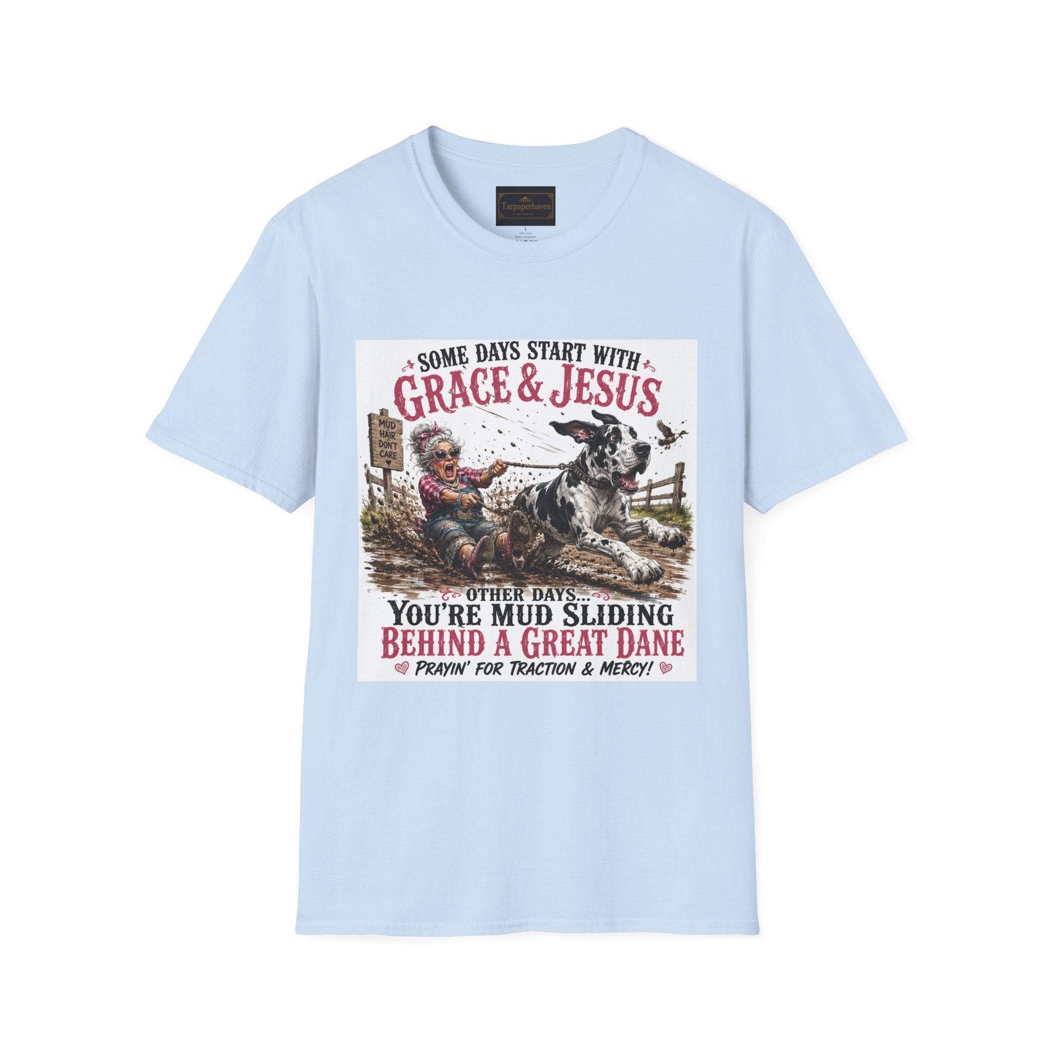 Christian Great Dane Mud-Slinging Graphic Tee