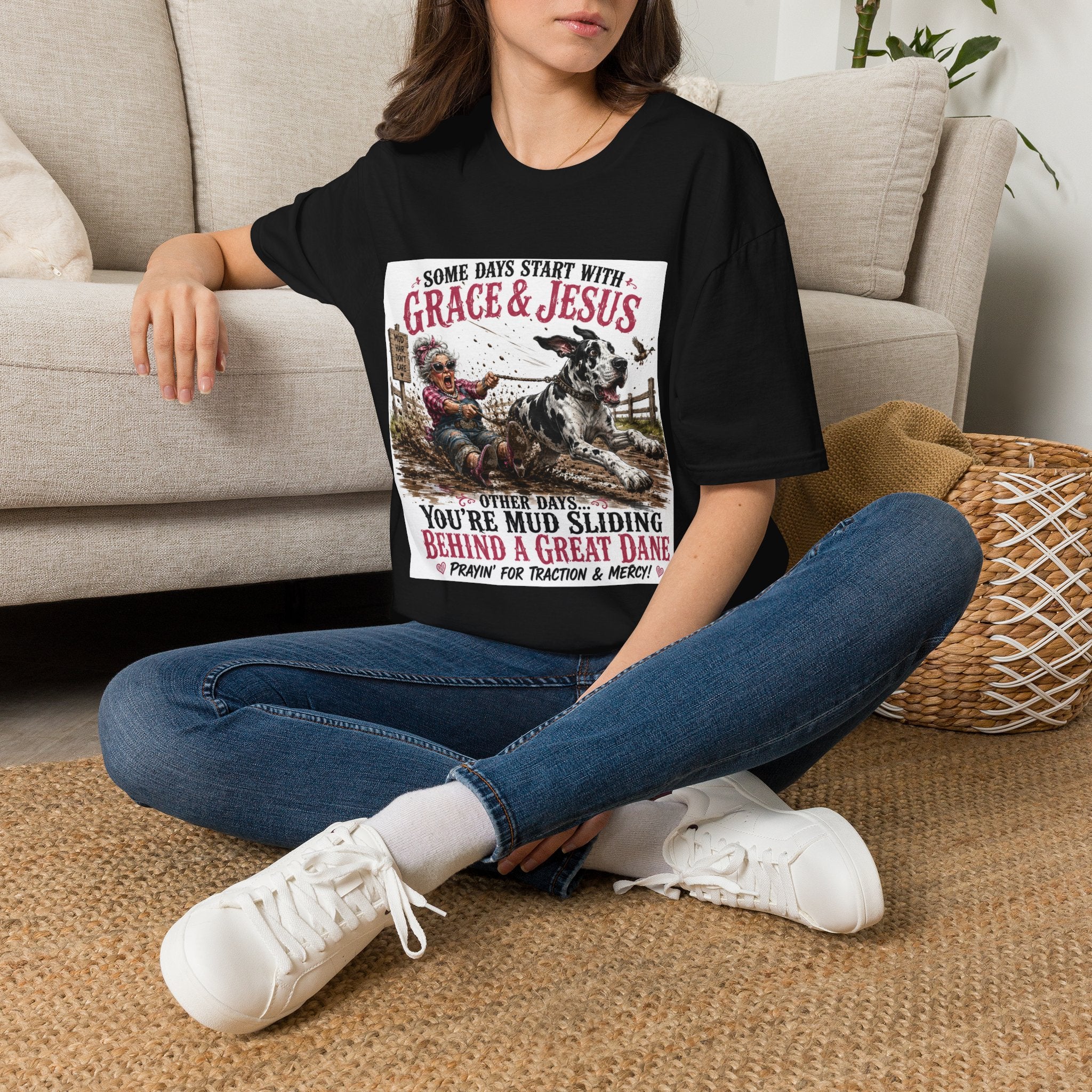 Christian Great Dane Mud-Slinging Graphic Tee