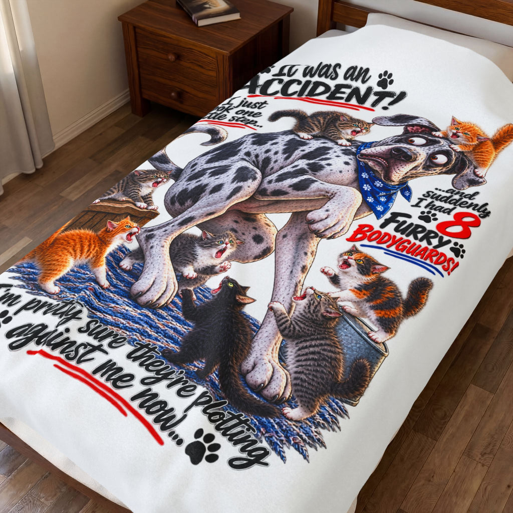 Velveteen Plush Blanket — Funny