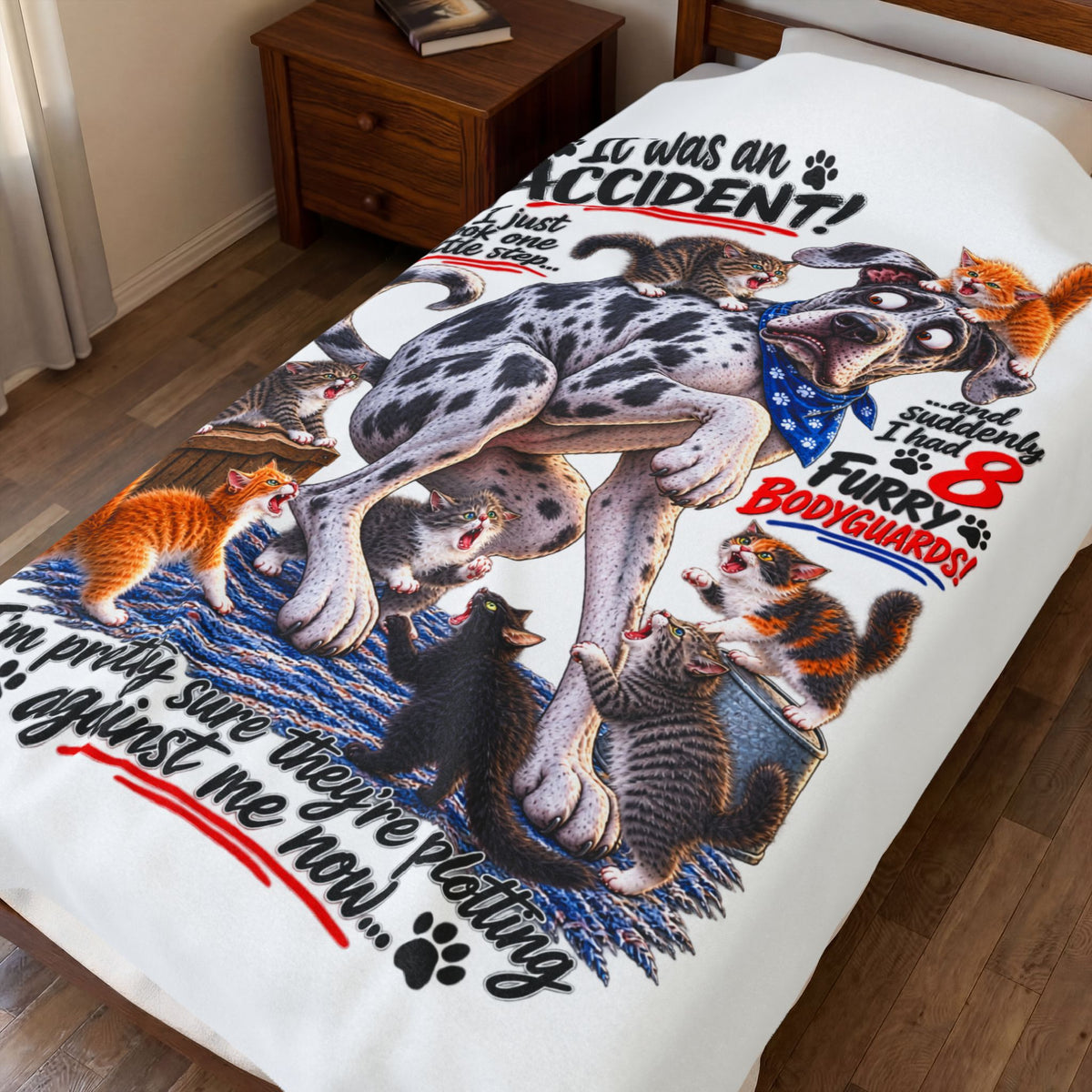 Velveteen Plush Blanket — Funny