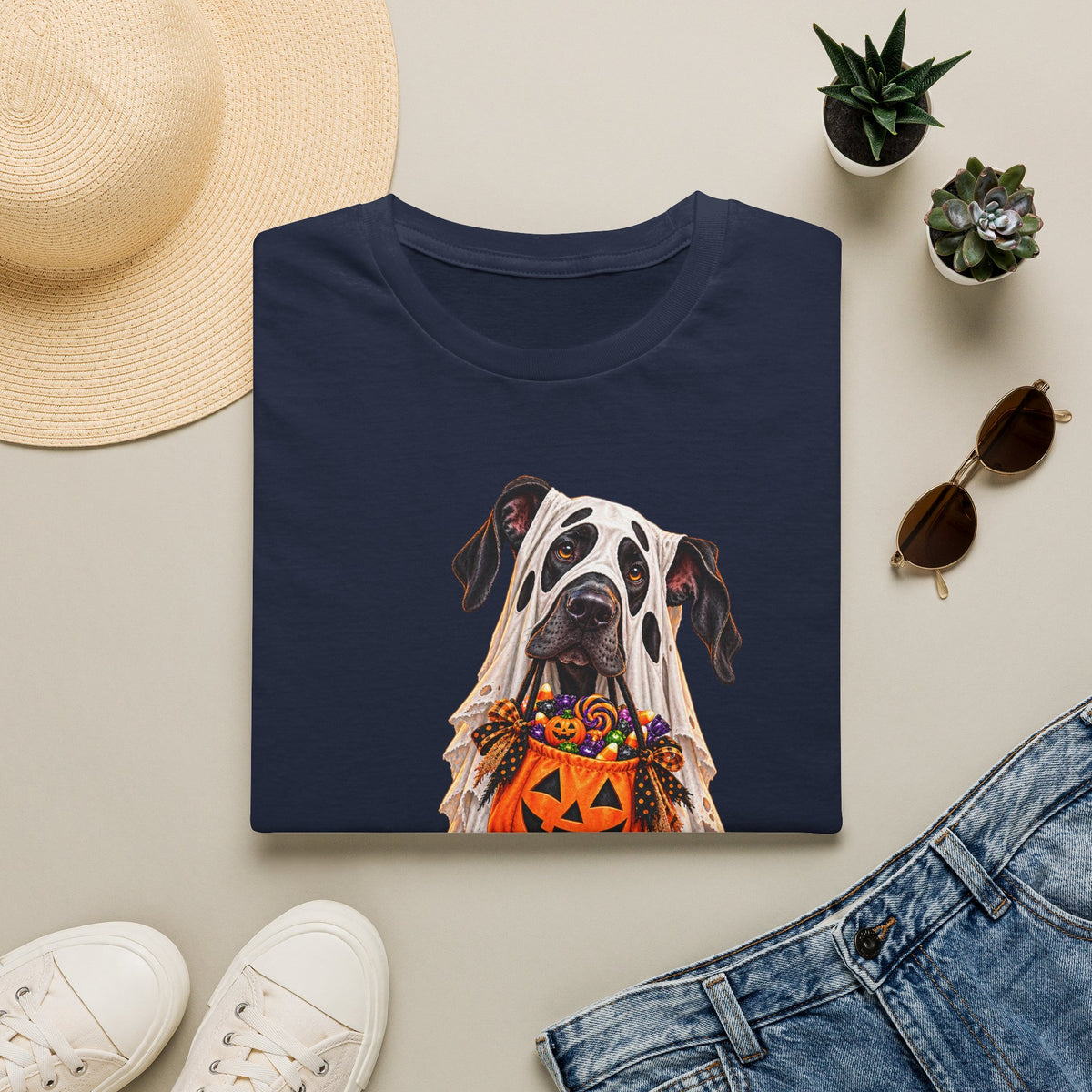 Halloween Dalmatian T-Shirt — Cute Dog with Jack-O’-Lantern Costume