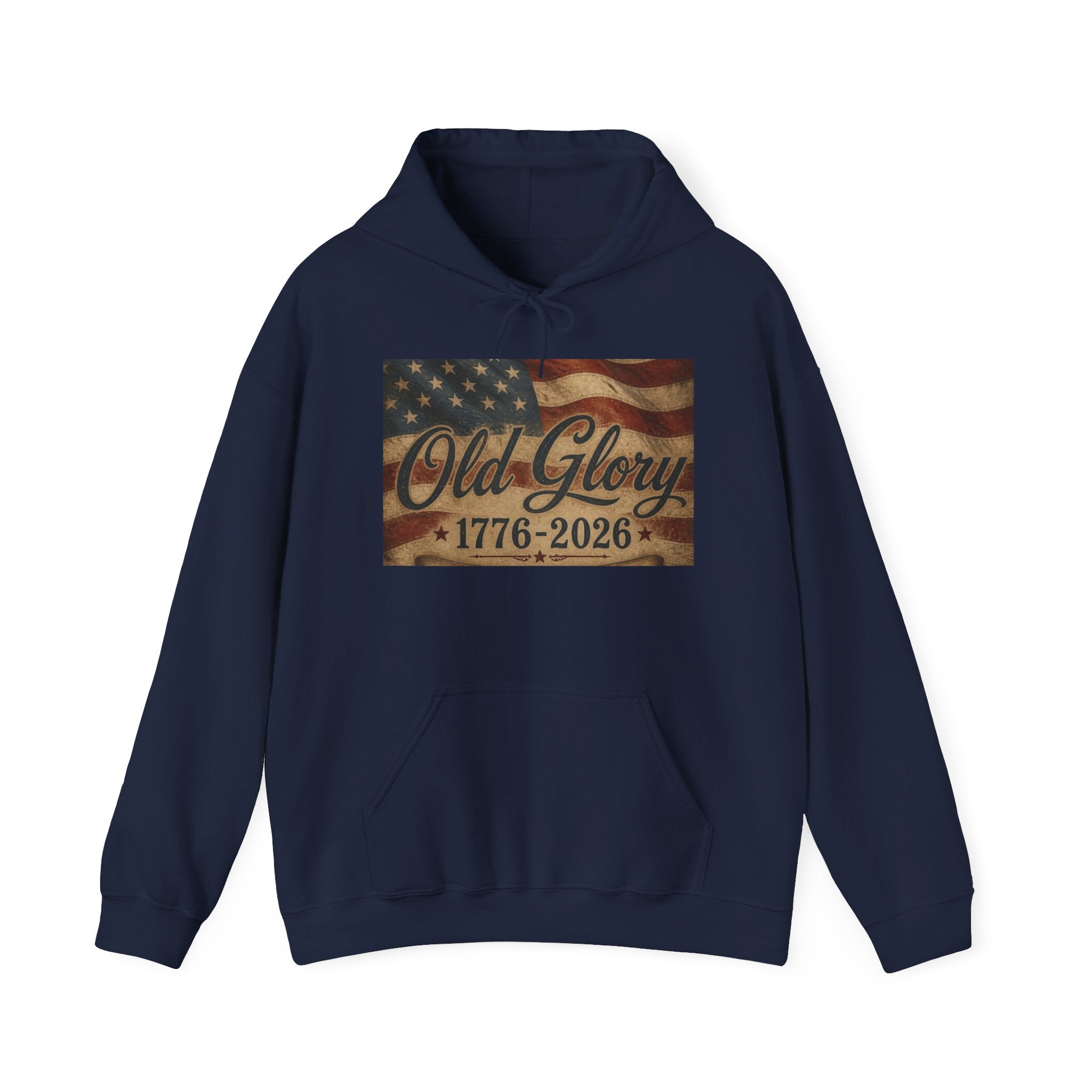 Patriotic Old Glory 1776-2026 Hoodie — American Flag Sweatshirt