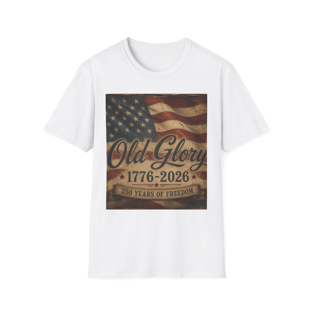 Old Glory Flag T-Shirt — 1776-2026 Vintage American Patriot Tee
