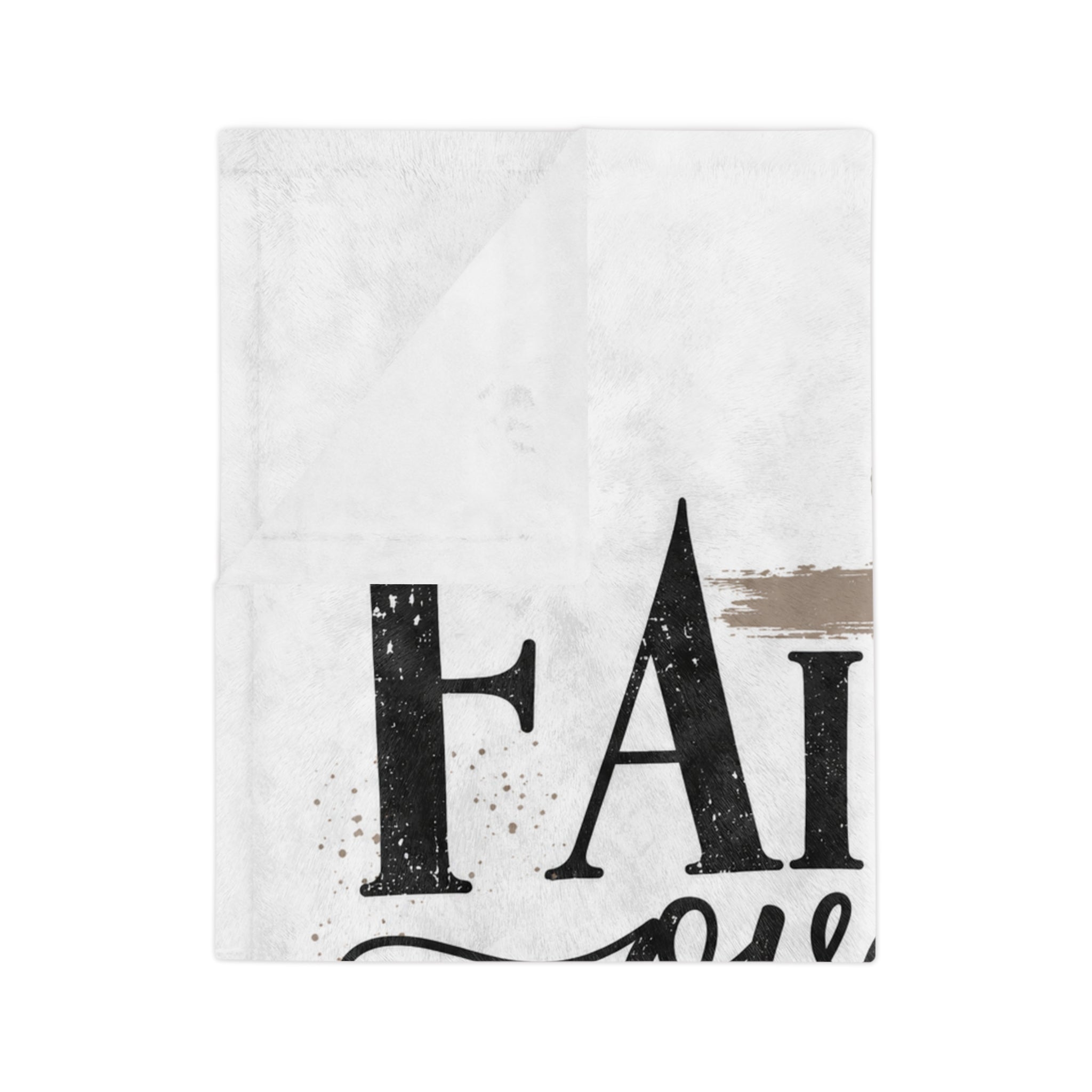 Faith Over Fear Velveteen Blanket — Christian Inspirational Throw (2 Timothy 1:7)