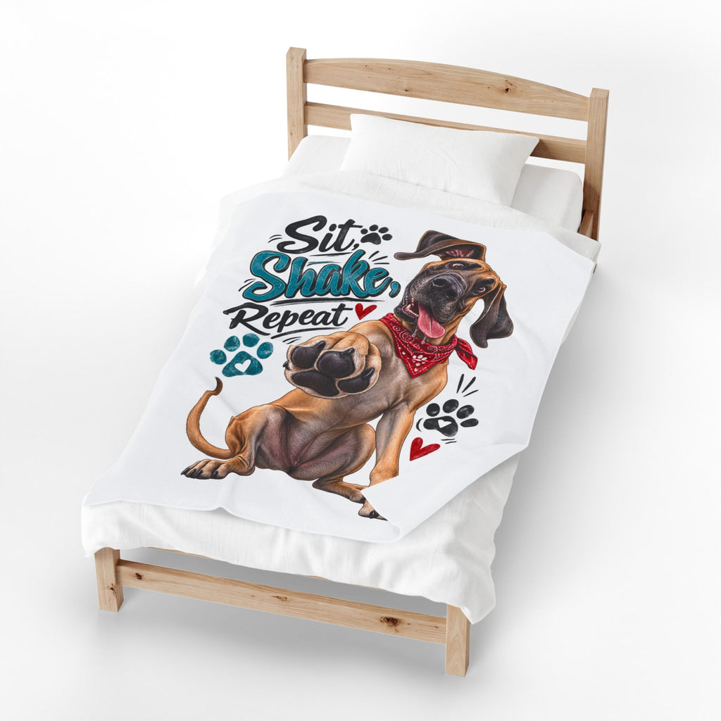 Dog Paw Throw Blanket
