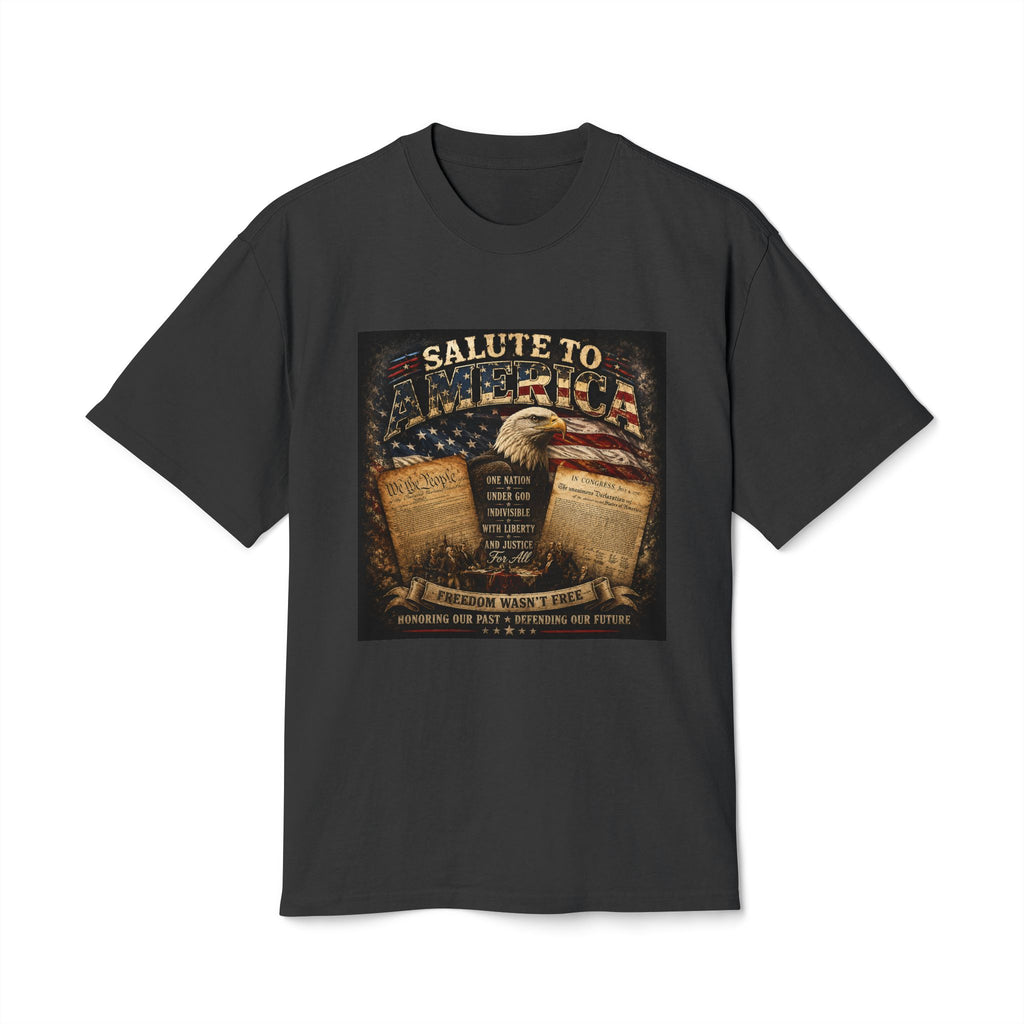 Salute to America T-Shirt — Patriotic Bald Eagle & Flag Memorial Tee