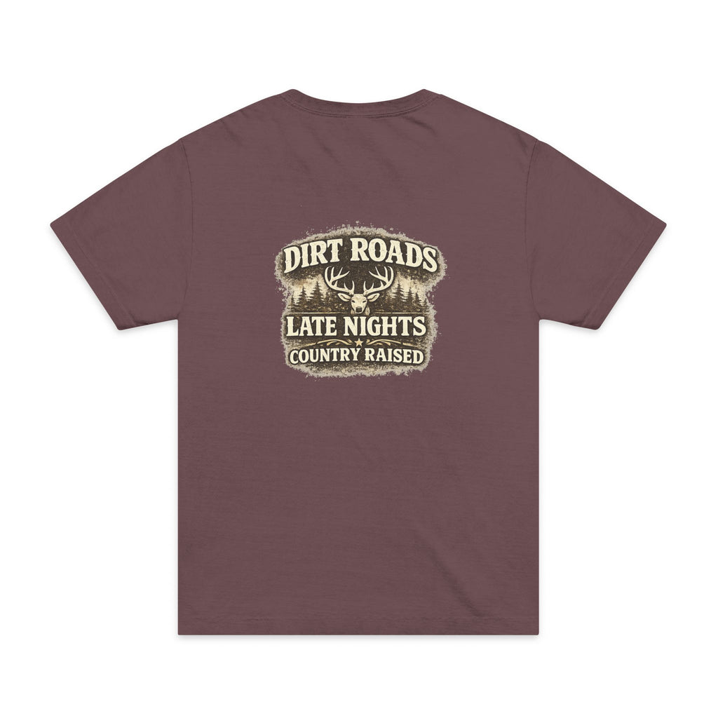 Country Raised 'Dirt Roads Late Nights' Garment-Dyed T-Shirt