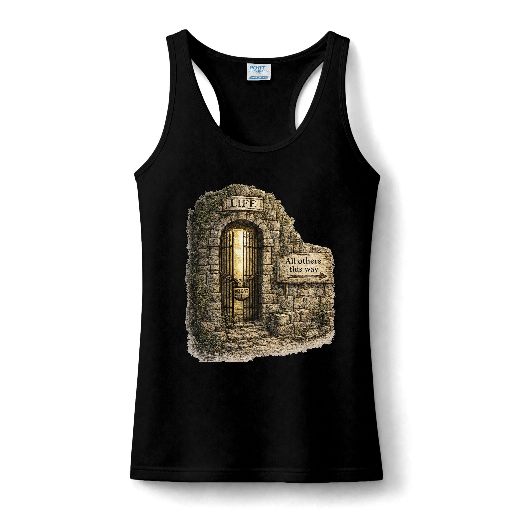Tank Top - "The narrow gate " Gateway Graphic Women's Performance Tank