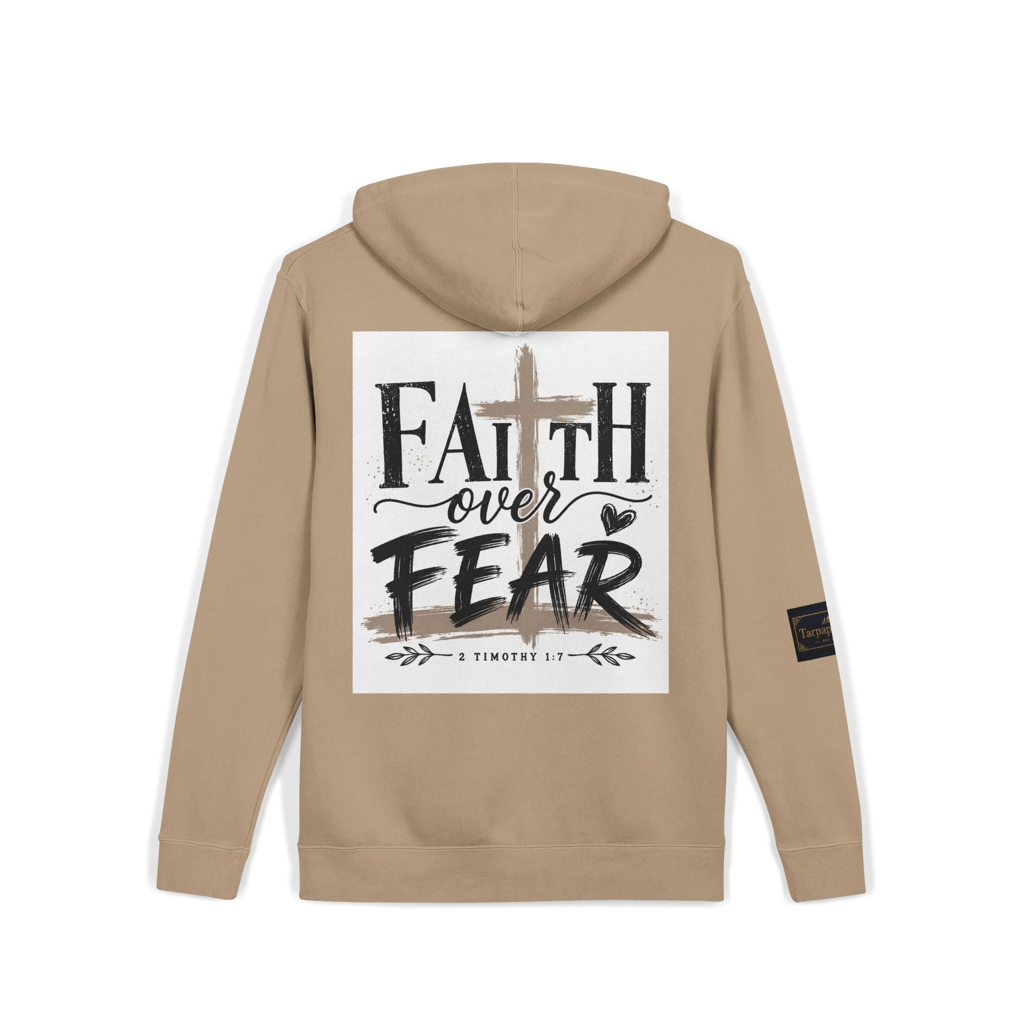 Faith Over Fear Hoodie — Pigment-Dyed Inspirational Pullover