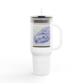 40oz Insulated Travel Mug with Vintage Beaver Sketch – Large Tumbler for Beach Lovers