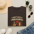 T‑Shirt — "I Don't Give A Military Cluck" Rooster Graphic Tee