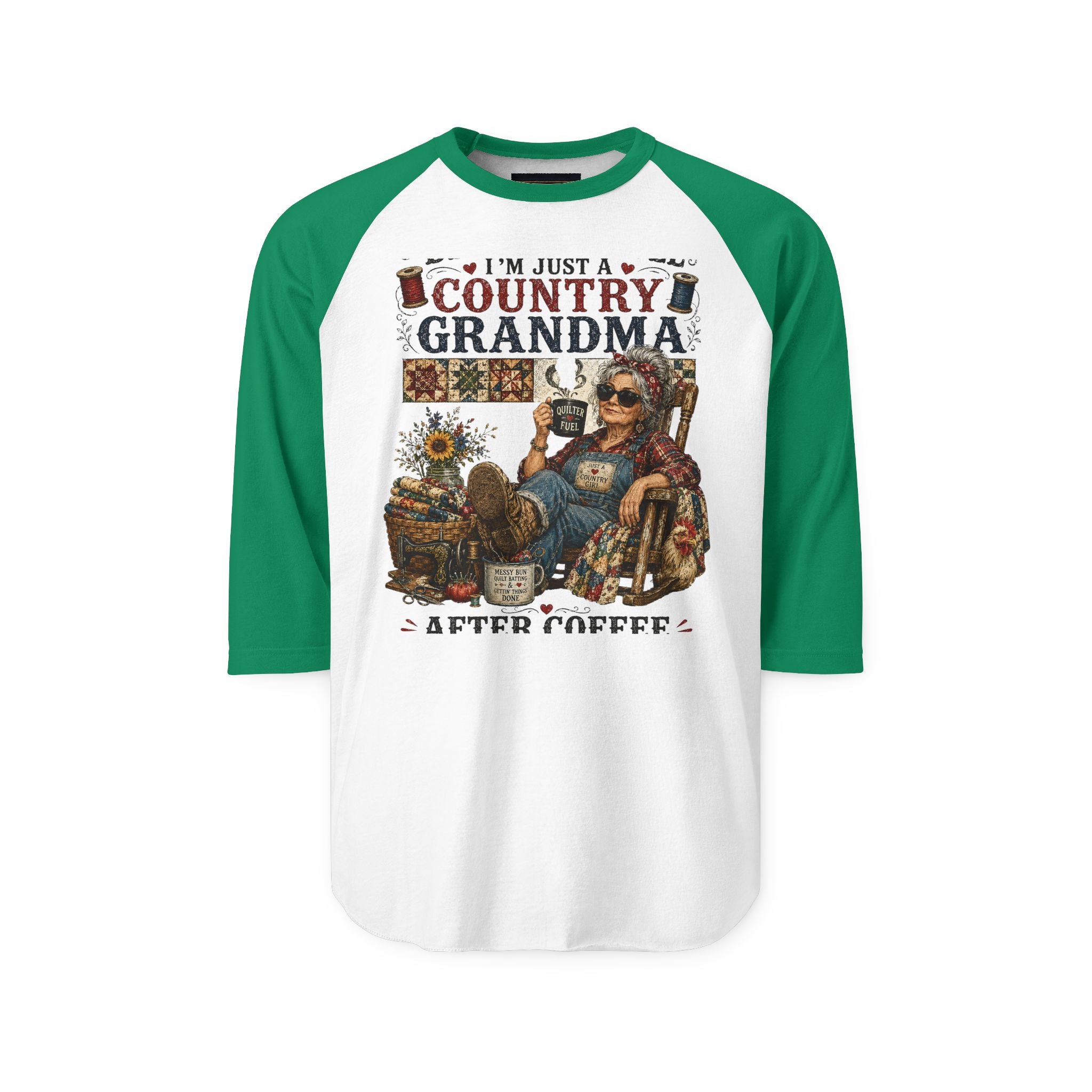 Country Girl Raglan Shirt – "Country" Graphic 3/4 Sleeve Baseball Tee