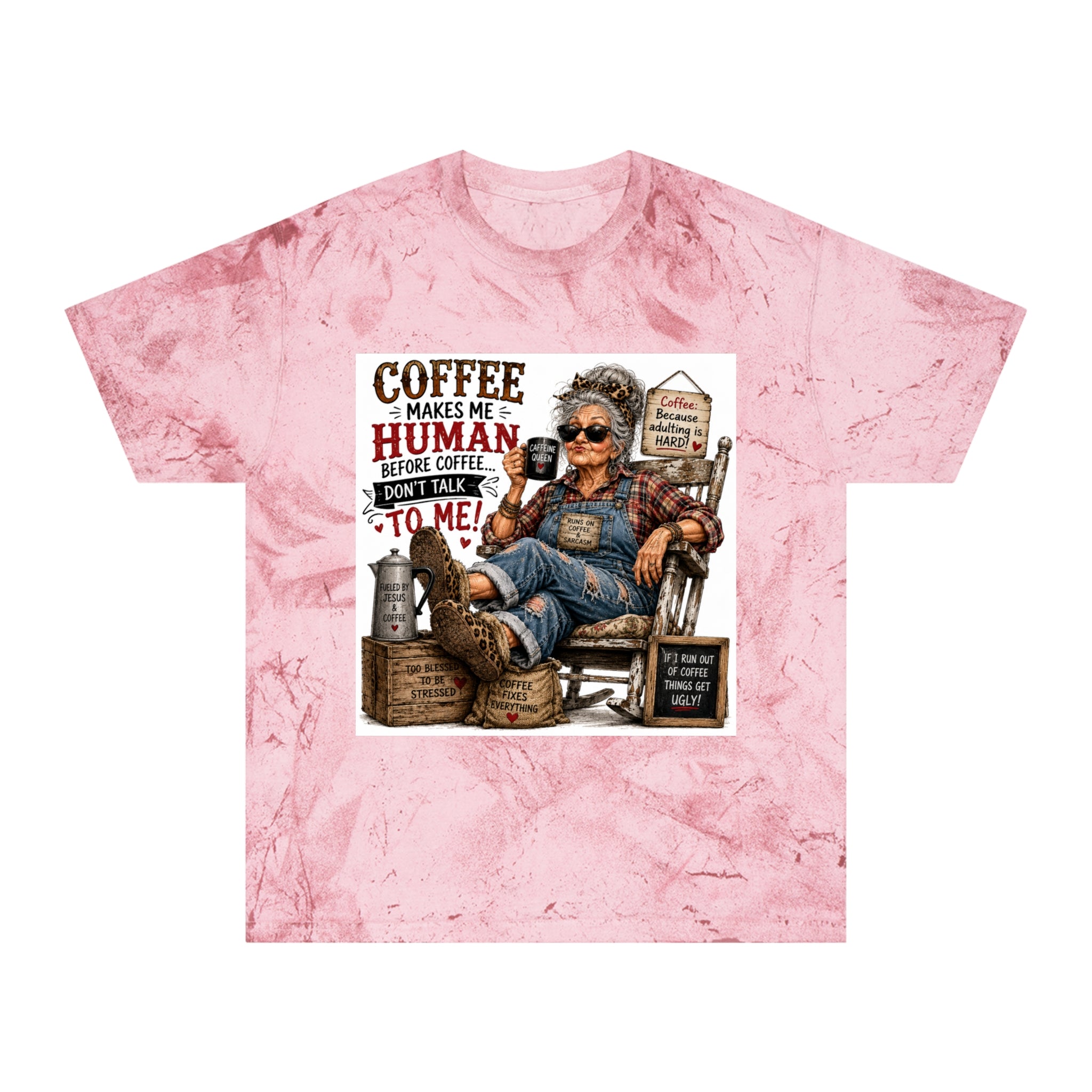 Funny Vintage Grandma Coffee Addict Tee