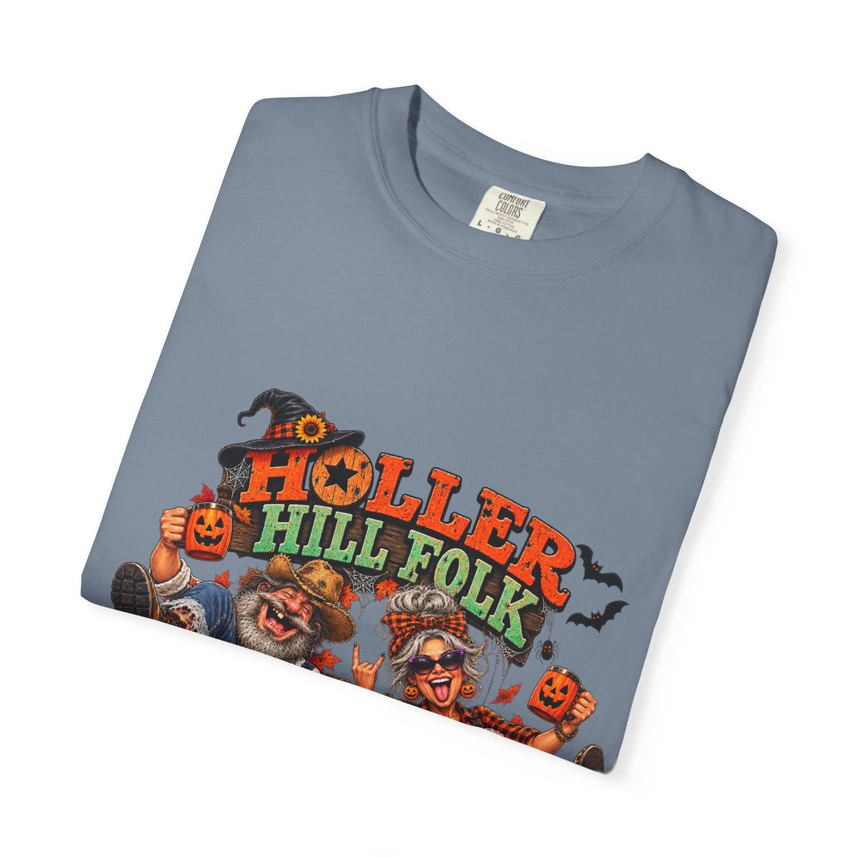 Halloween Holler Hill Folk T-Shirt — "Happy Halloween" Vintage Horror Design