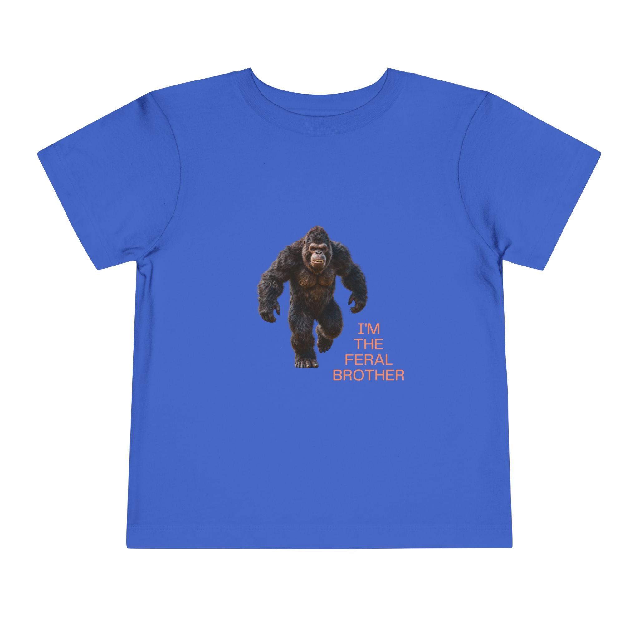 Toddler Tee — "I’m the Feral Brother" Sasquatch Graphic