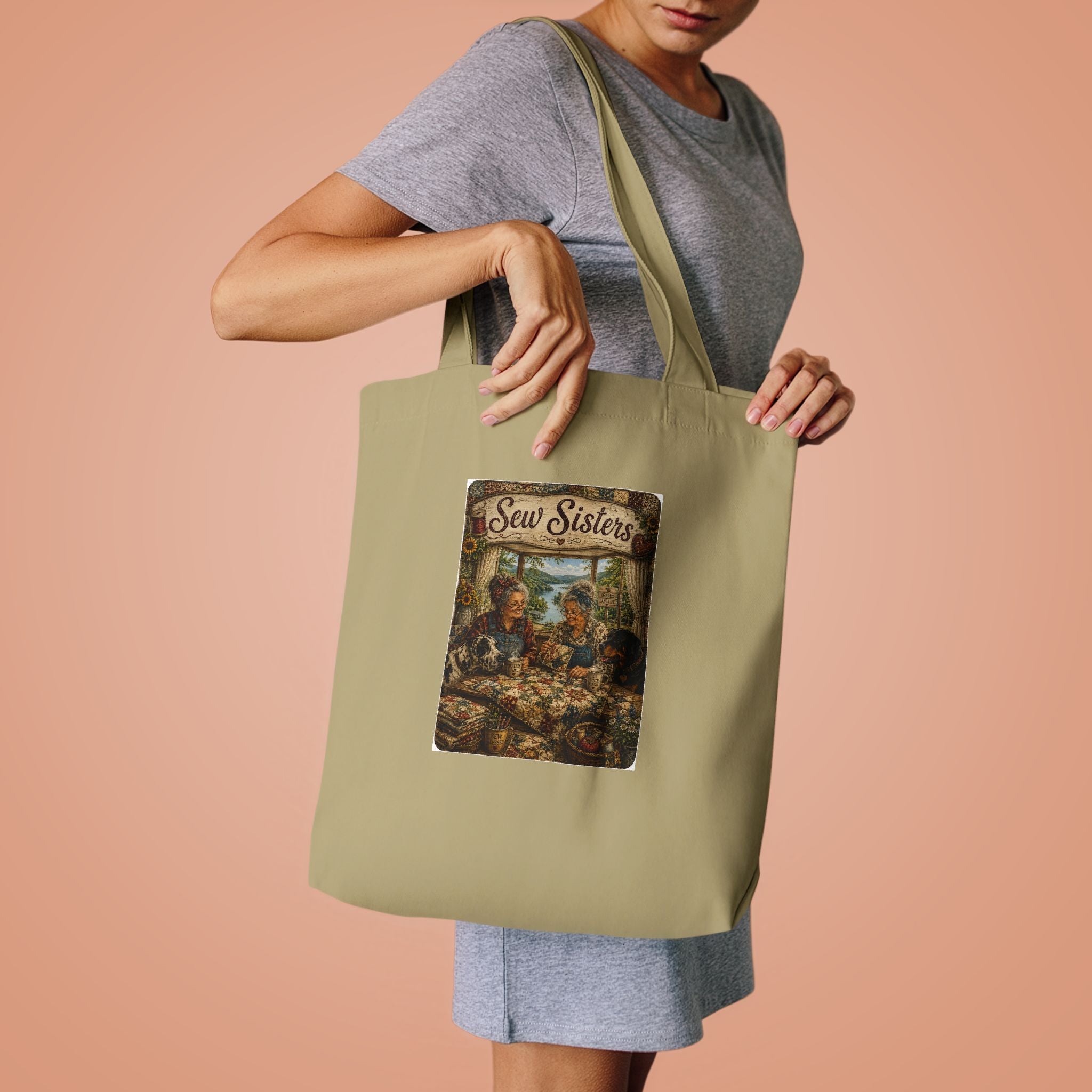 Vintage “Sew Sisters” Ozark MO Design Tote bag