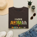 "I Love Animals" Cute Wildlife Graphic Tee
