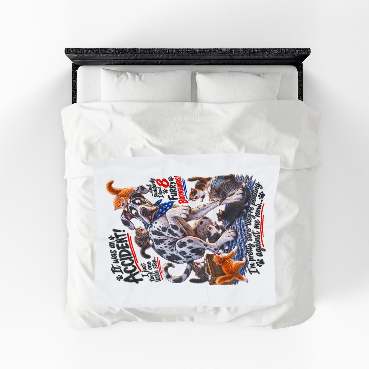 Velveteen Plush Blanket — Funny