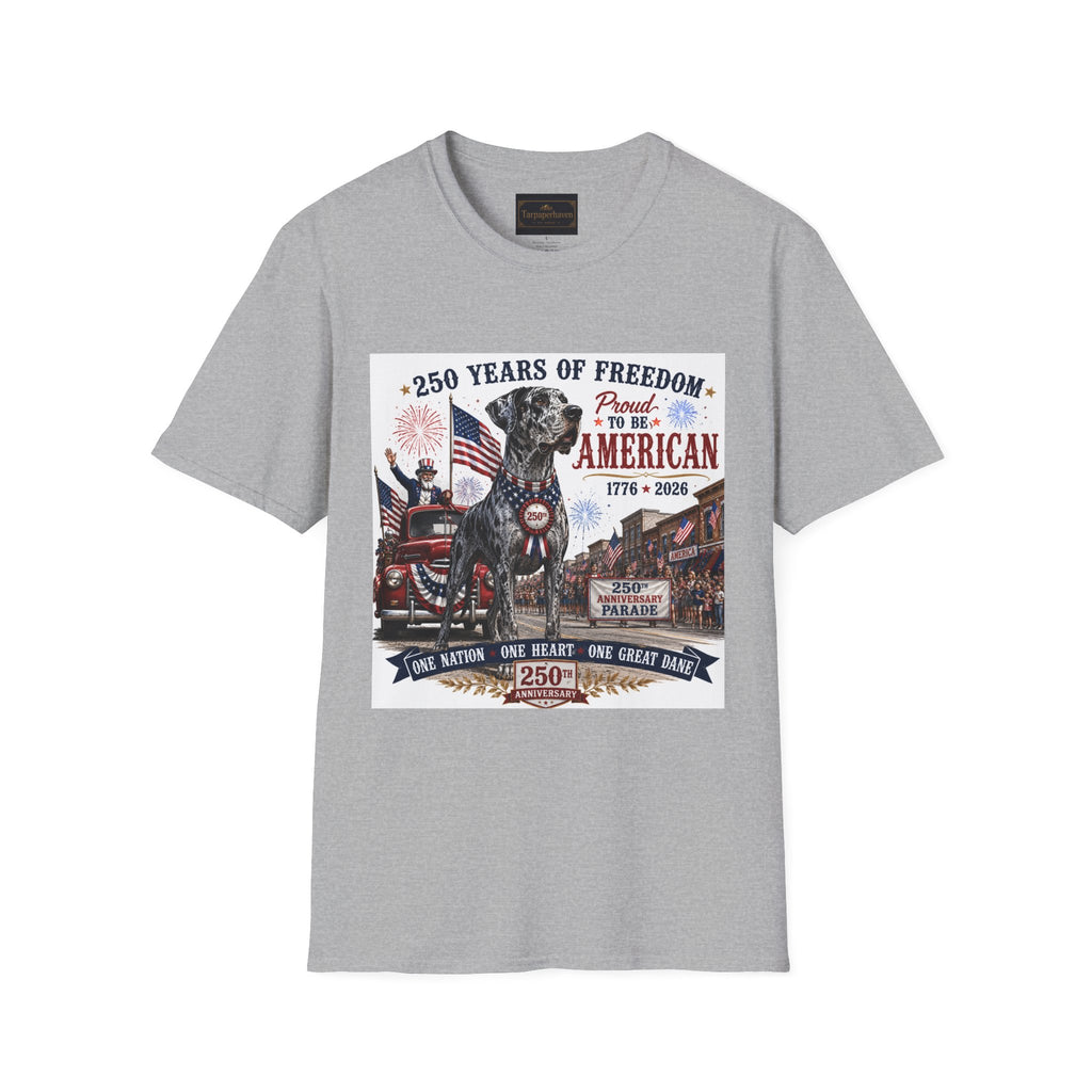 250th Great Dane T-Shirt — 1776–2026 Patriotic Tee