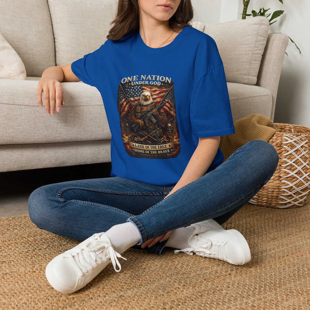 One Nation Under God Eagle T-Shirt — American Flag Patriotic Graphic Tee