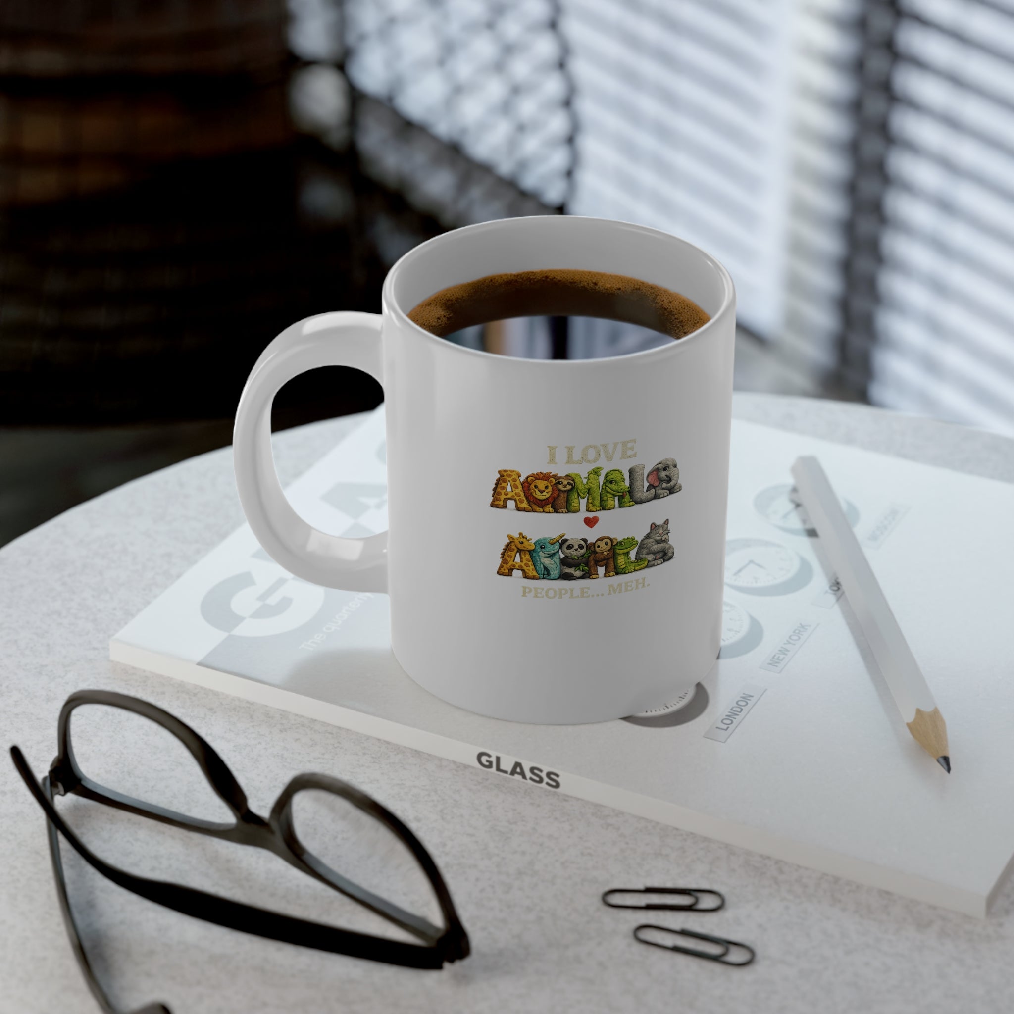 "I Love Animals" Cute Wildlife design Jumbo Coffee Cup